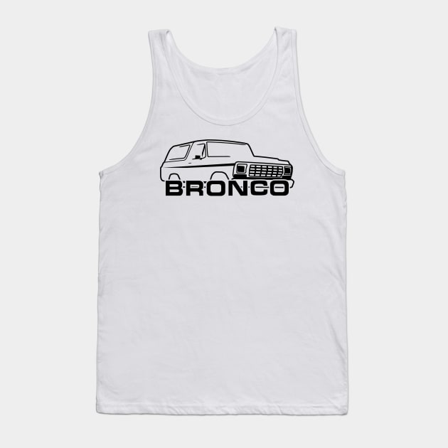 1978-1979 Ford Bronco With New Logo Black Tank Top by The OBS Apparel